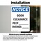Signmission Door Clearance _ Feet _ Inches, 10 in W x Rectangle, Vinyl Decal OS-2PACK-NS-D-1014-V-11479 - alternate 3